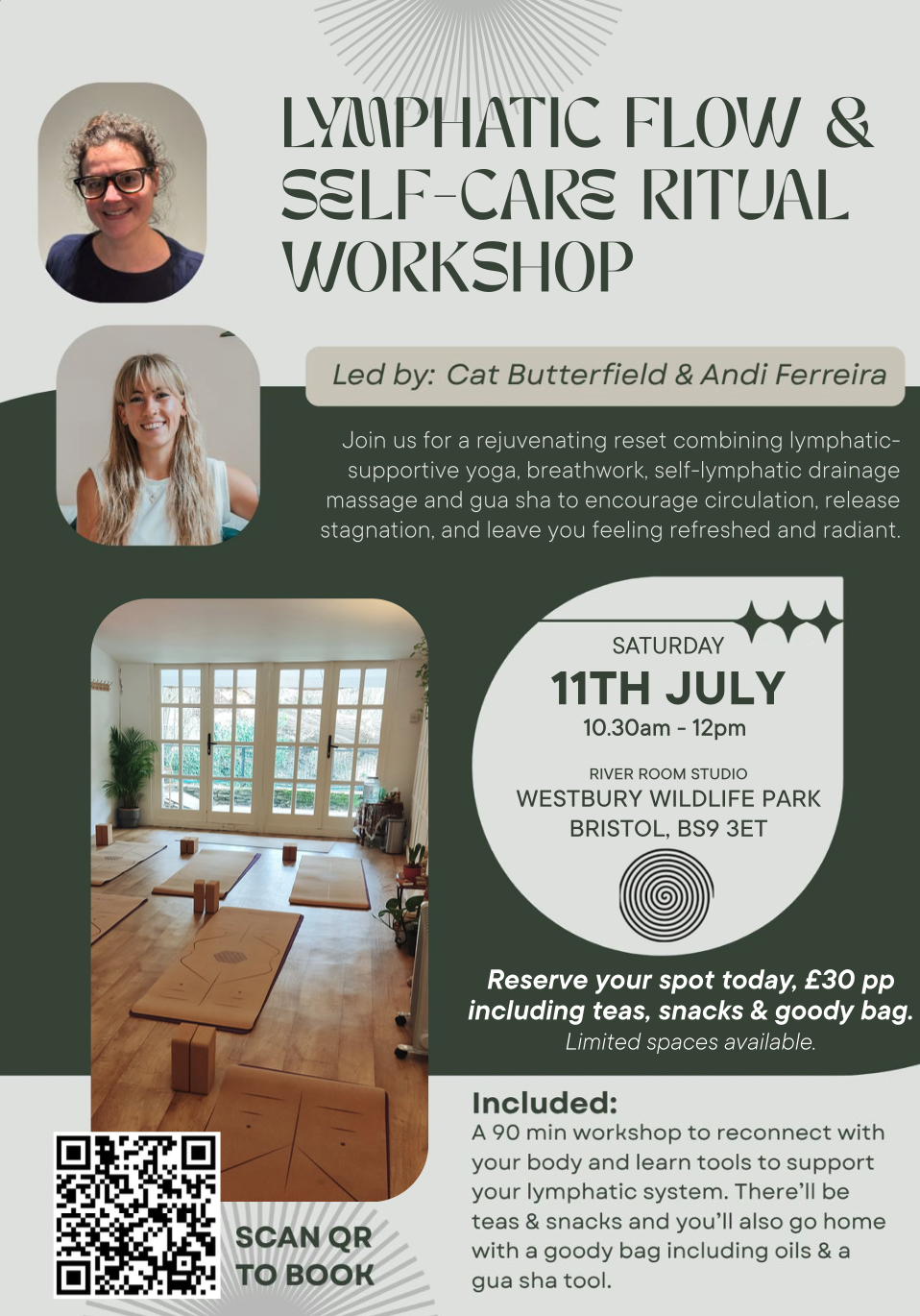 Lymphatic Flow Self-Care Ritual Workshop poster