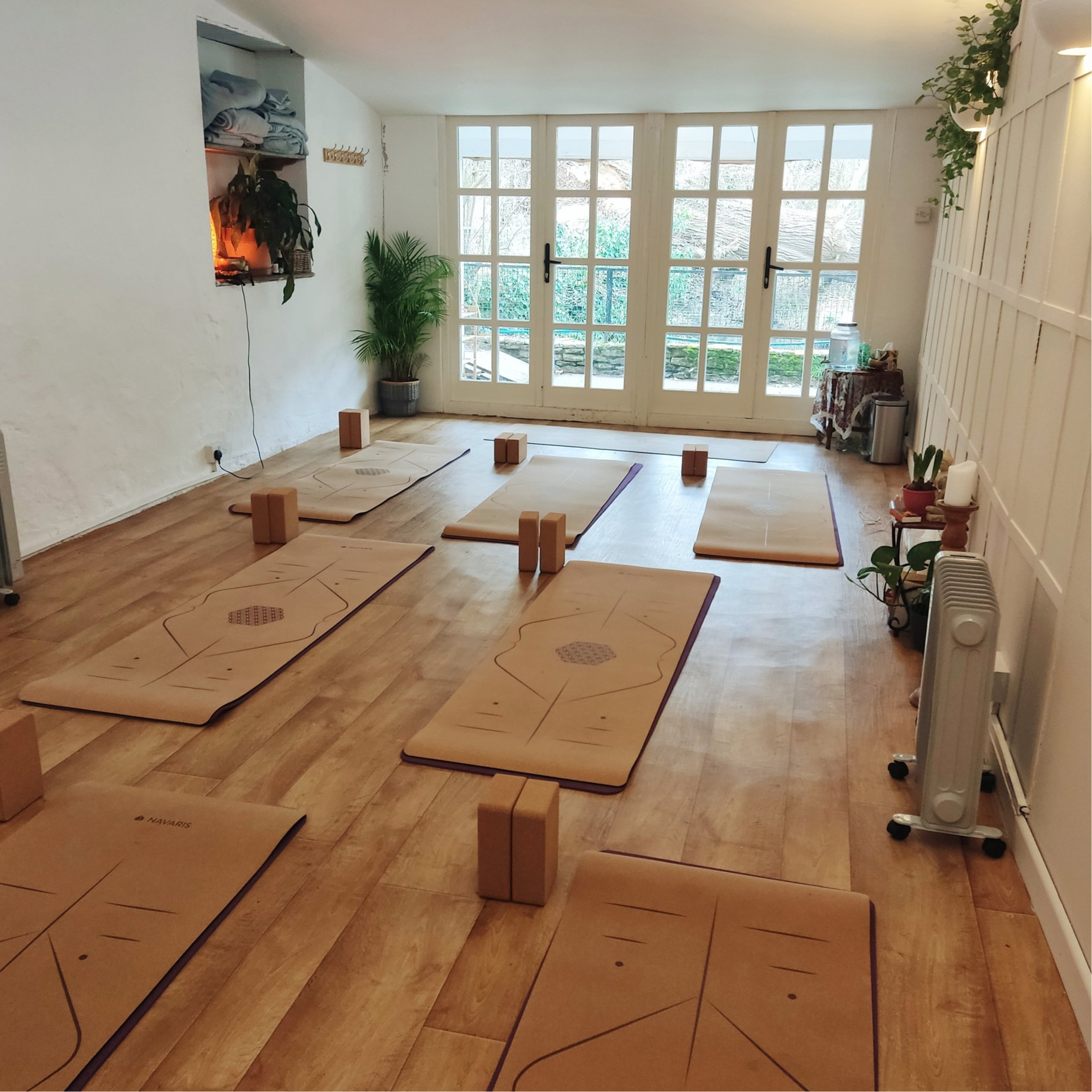 River Room Studio set up for the Lymphatic Flow and Self-Care Ritual Workshop
